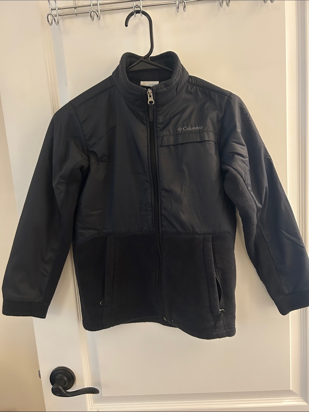 Columbia Kids Black Puffer-Fleece Hybrid Jacket
